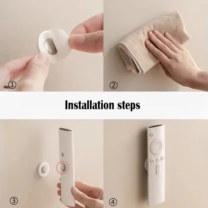 3/6pcs No Drill Magnetic Remote Holder - Wall Mount for TV/AC/DVD