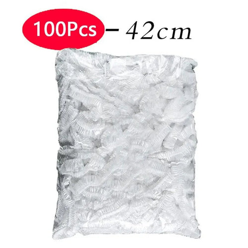 50 Pieces Disposable Food Cover Plastic Wrap Food Grade Fruit And