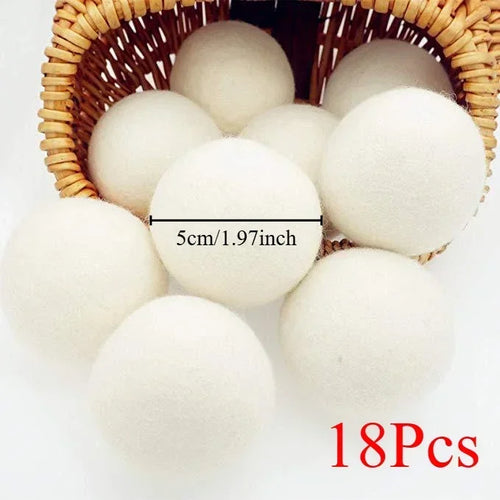Wool Dryer Balls Reusable Natural Fabric Softener Laundry Washing