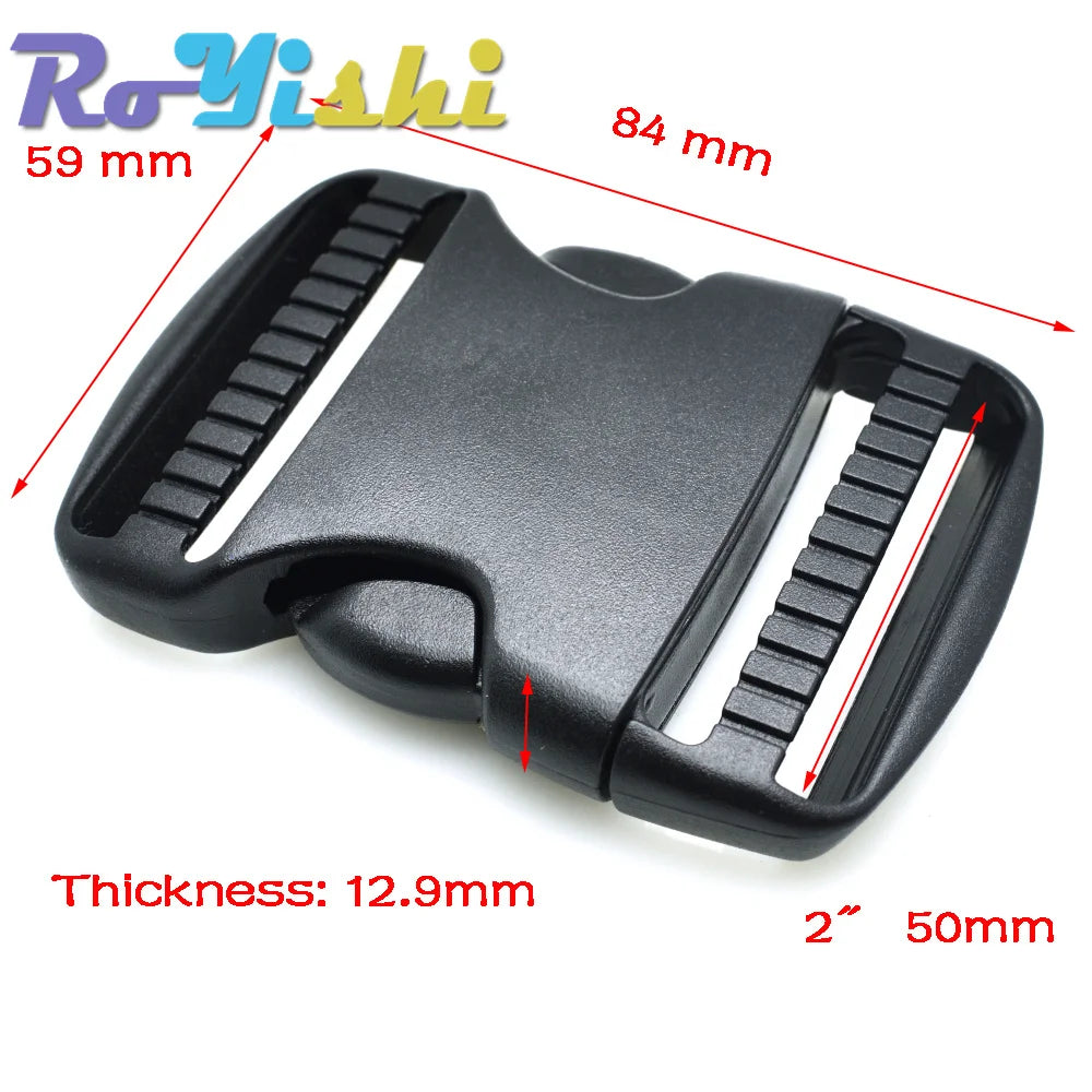 2 Pcs/Pack 20~50mm Plastic Hardware Dual Adjustable Side Release