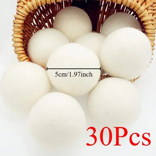 Wool Dryer Balls Reusable Natural Fabric Softener Laundry Washing