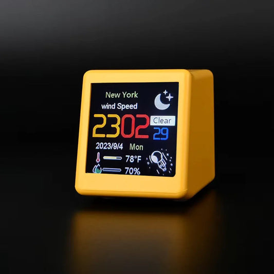 MINI Size Smart WIFI Weather Station Clock for Game Room Decoration.