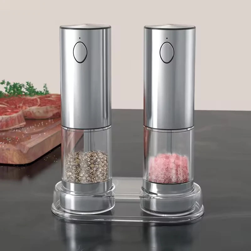 1/2pcs Automatic Pepper Grinder Salt And Pepper Grinder USB