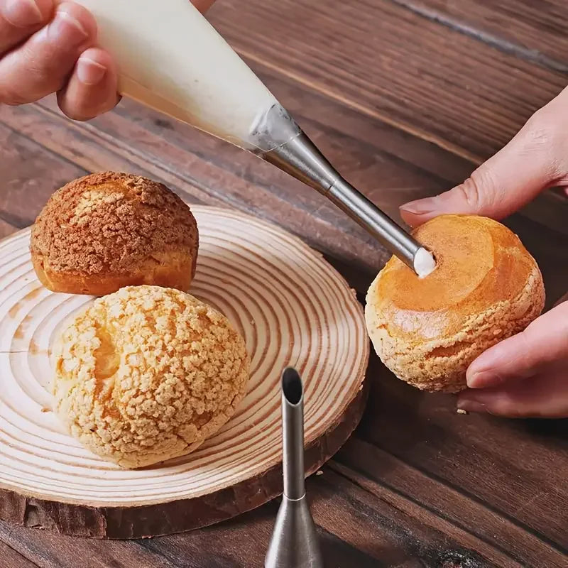 Stainless Steel Puff Pastry Piping Nozzle Cake Cupcake Cookie Cream