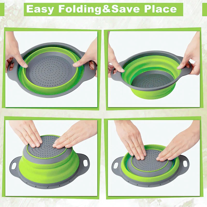 Silicone vegetable and fruit cleaning and drainage basket  cleaning