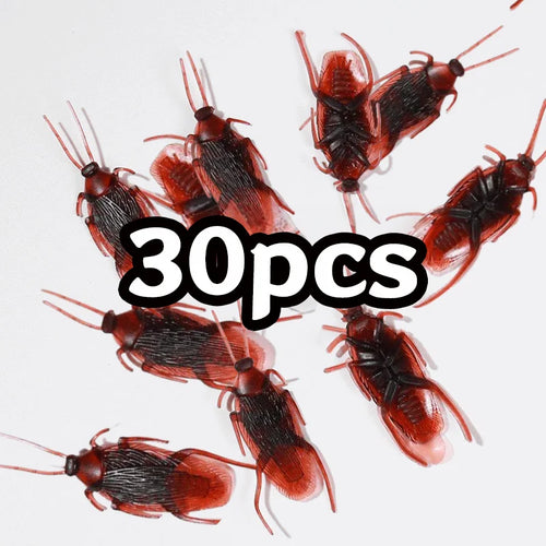 50pcs Realistic Bugs Funny Toy Fake Cockroach Novelty Insects