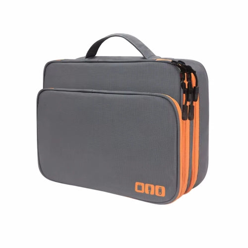 Portable USB Data Line Charger Storage Bag Travel Multi Layer Cable