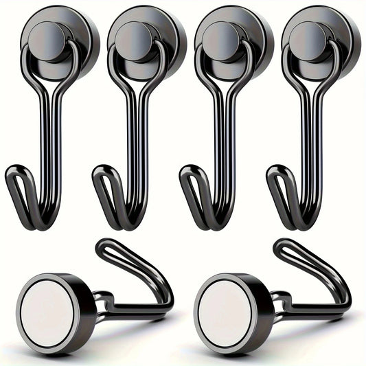 3/6/12/20Pcs Black Magnetic Hooks Cruis Heavy Duty Magnetic Hangers,