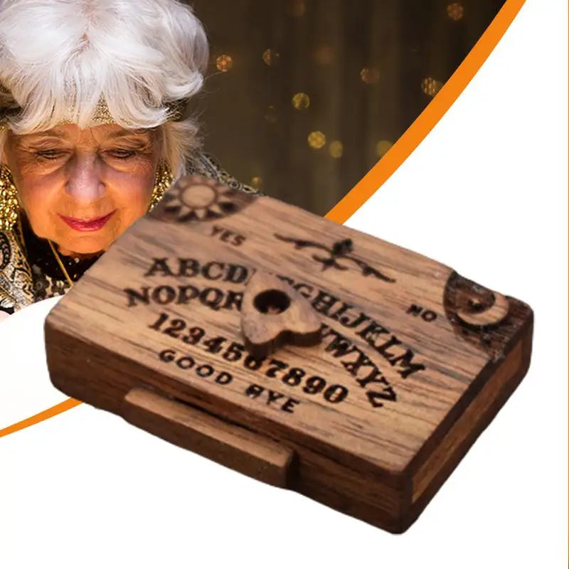 Mini Ouija Board With Drawer Wooden Miniature Spirit Board Miniatures