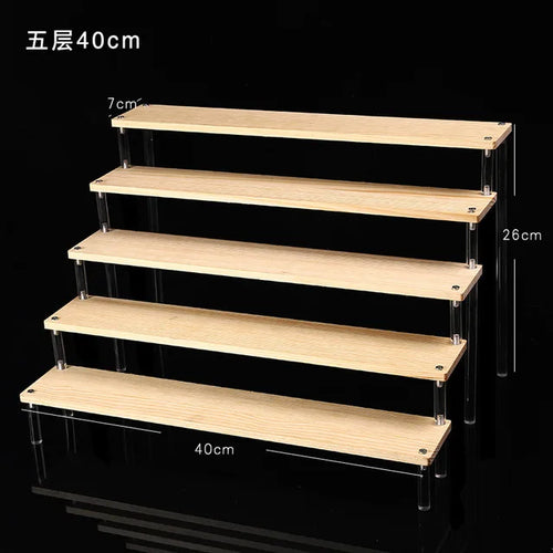 1-5 Tier Acrylic Display Stand,Clear Display Riser Rack for