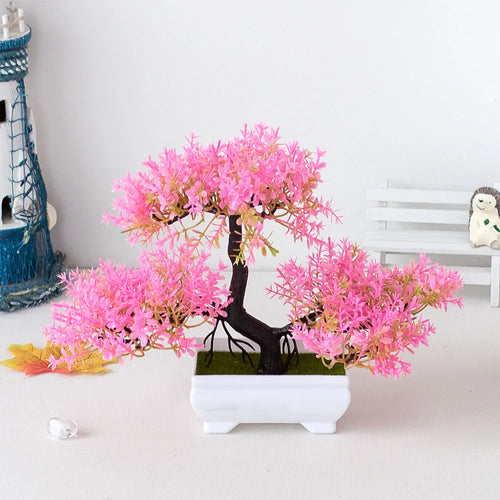 Artificial Plastic Plants Bonsai Small Tree Pot Fake Plant Potted