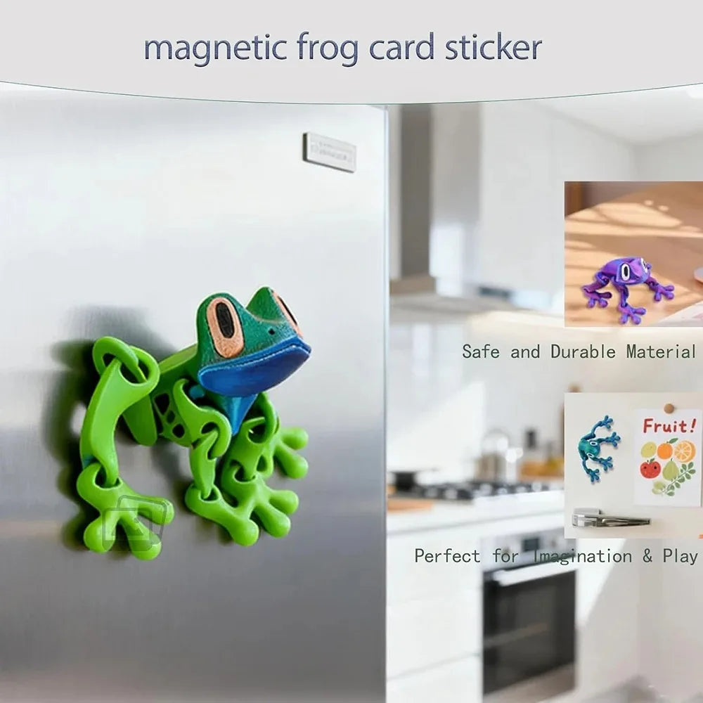 1pc 3D Printing Simulation Tree Frog Joint Movable Frog Ornaments