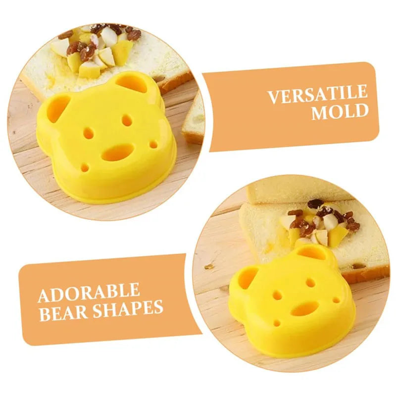 Sandwich Cutter and Sealer Bear Shape Sandwich Mold Cutter Cartoon