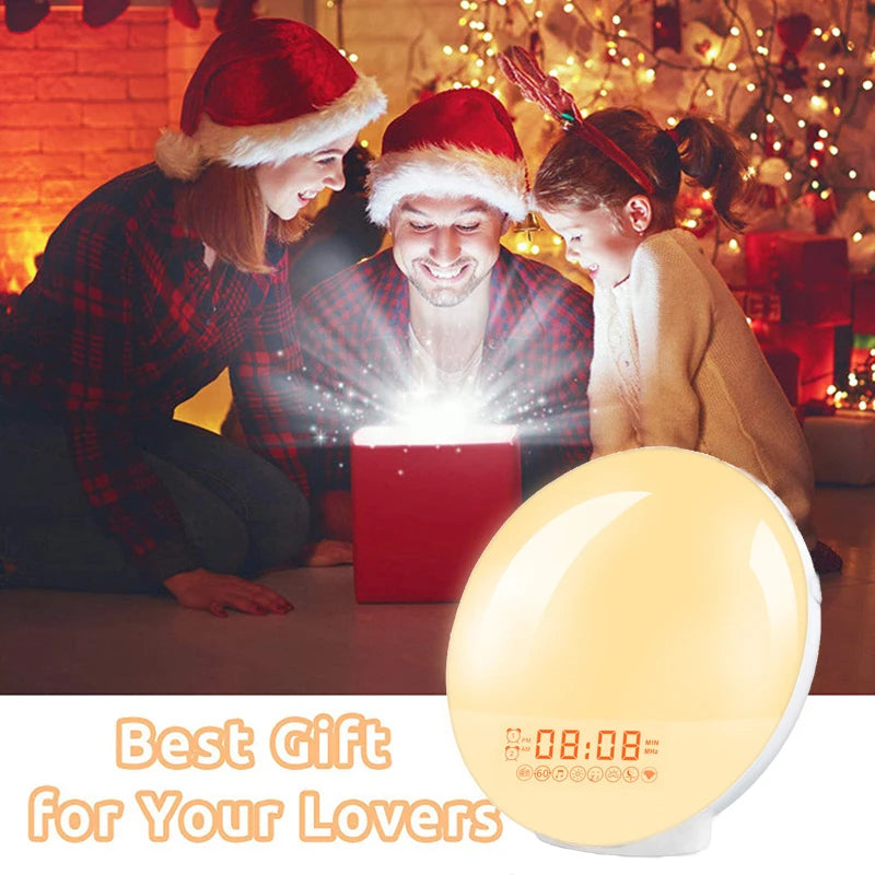 Wake Up Light Alarm Clock with Sunrise/Sunset Simulation Dual Alarms