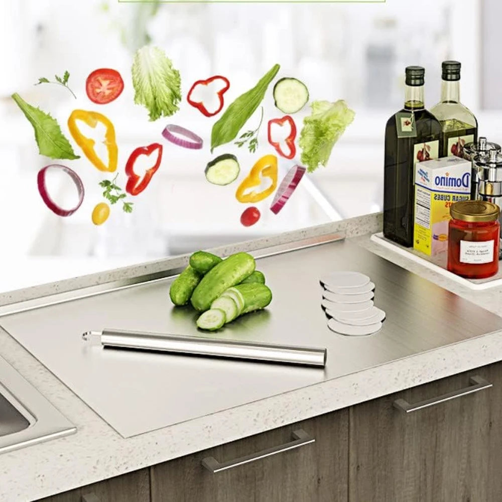 Food Grade Stainless Steel Chopping Board 304 Cutting Board Non-slip