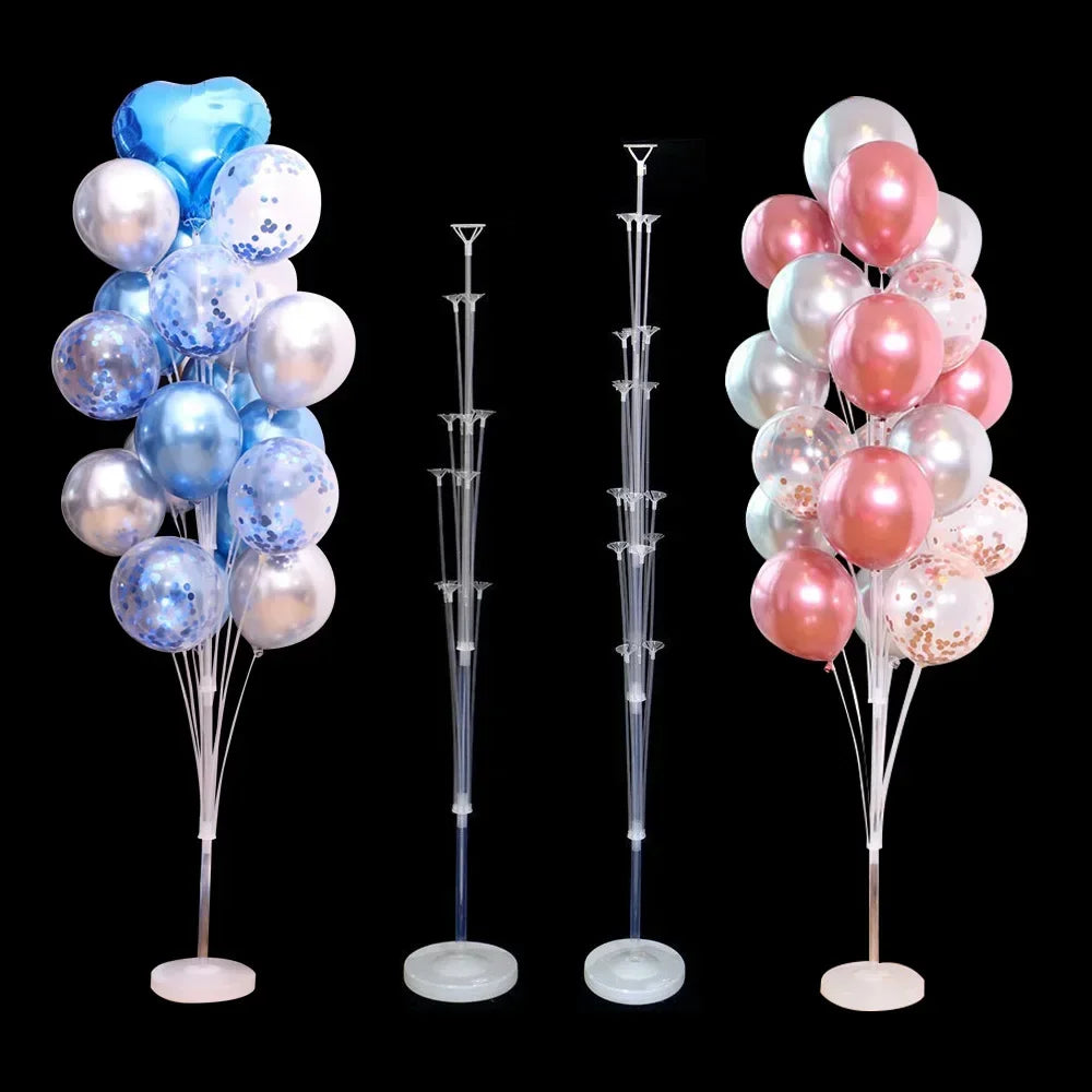 Runtow 1set Birthday Balloon Stand Kit, Balloon Stand With Base And