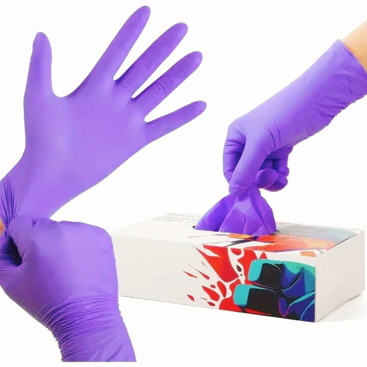 5Mil Heavy Duty Purple Nitrile Gloves Disposable Household Cleaning