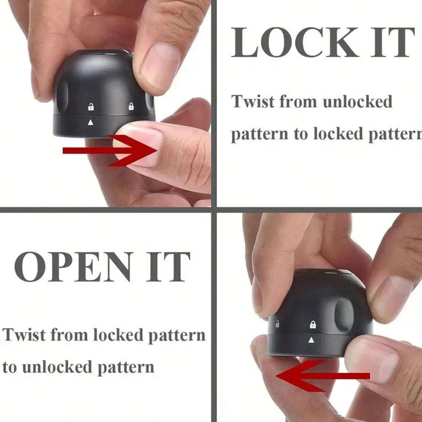 1pc Black Domestic Kitchen Sealing Red Wine Bottles Stoppers Mini