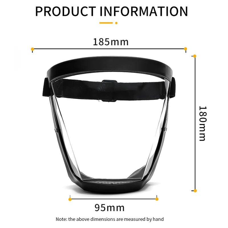 Work Protection Mask Transparent Facial Shield Transparent Facial