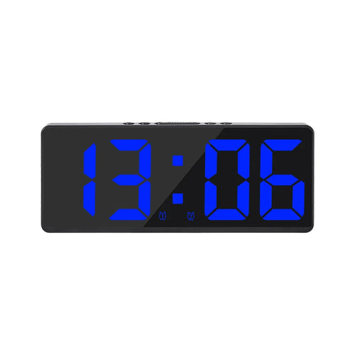 Digital Alarm Clock Voice Control Teperature Snooze Night Mode Desktop
