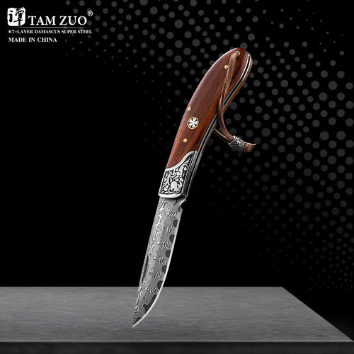 WXCOO Damascus Boning Knife Folding Fruit Cutting Knife Chef's Knife
