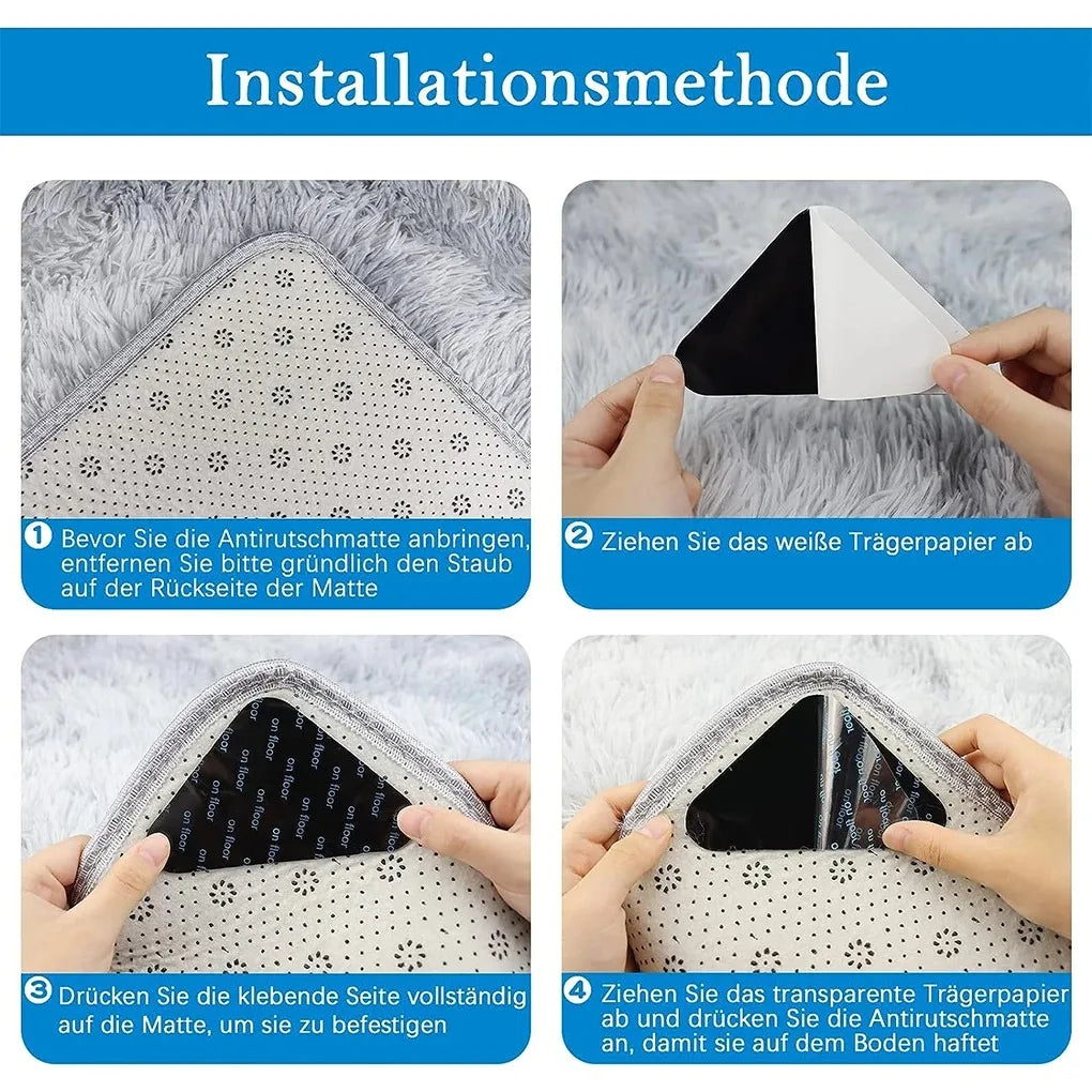 12PCS Carpet Non-slip Sticker Reusable Water Proof Anti Curling Carpet