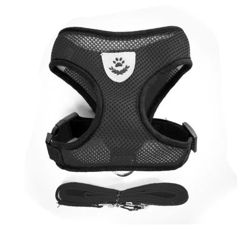 Cat Dog Harness with Lead Leash Adjustable Vest Polyester Mesh