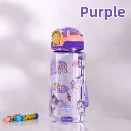 600ml Dinosaur Water Bottle For Kids Water Sippy Cup With Silicone