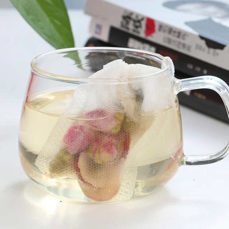JJYY 100 Pcs Disposable Tea Bags Filter Bags for Tea Infuser with