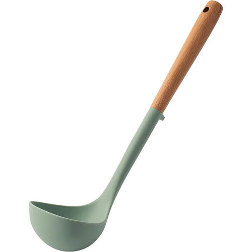 Silicone Kitchen Utensils Set Wooden Handle Non-stick Spatula Cookware