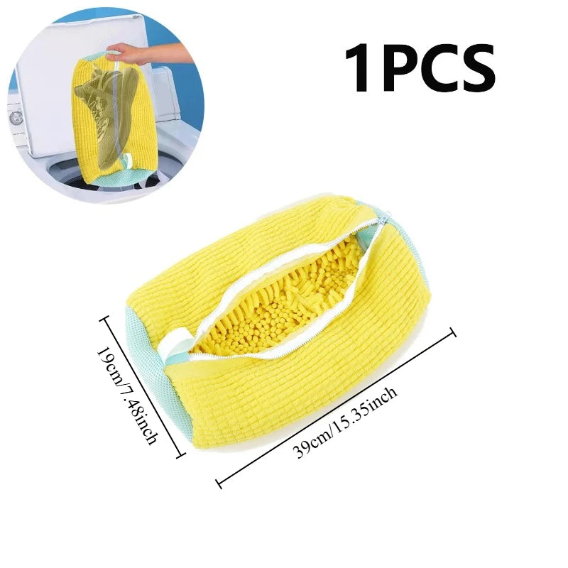 Washing Shoes Bag Padded Net Laundry Shoes Protector Fluffy fibers