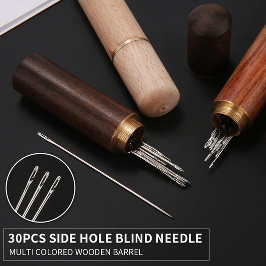 30Pcs Side Hole Blind Sewing Needles Stainless Steel Elderly Self