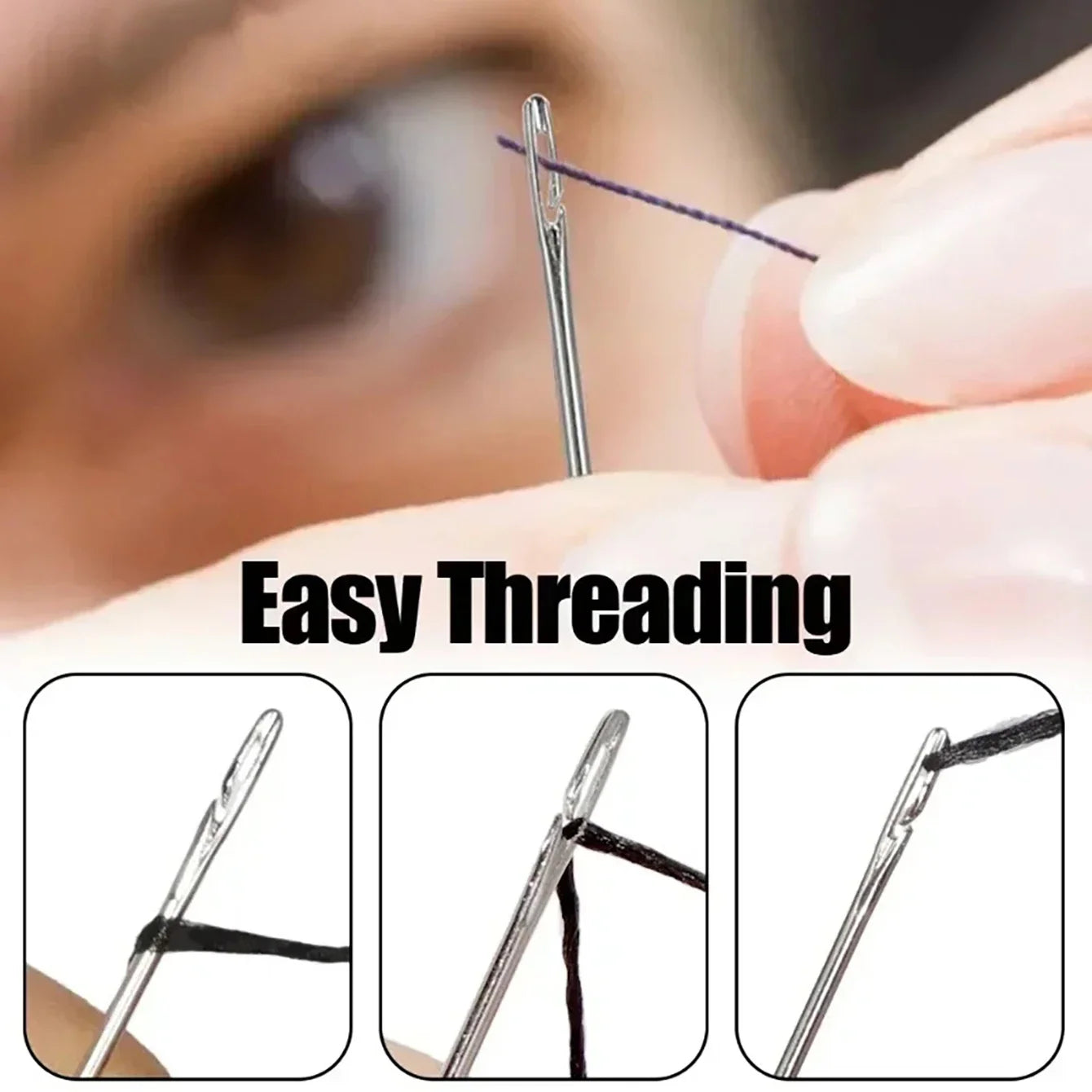 Side Hole Blind Sewing Needles Stainless Steel Elderly Needles Hand