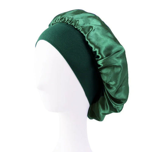 New Satin Wide Brim Nightcap Silky Bonnet Hair Wrap for Sleeping Sleep