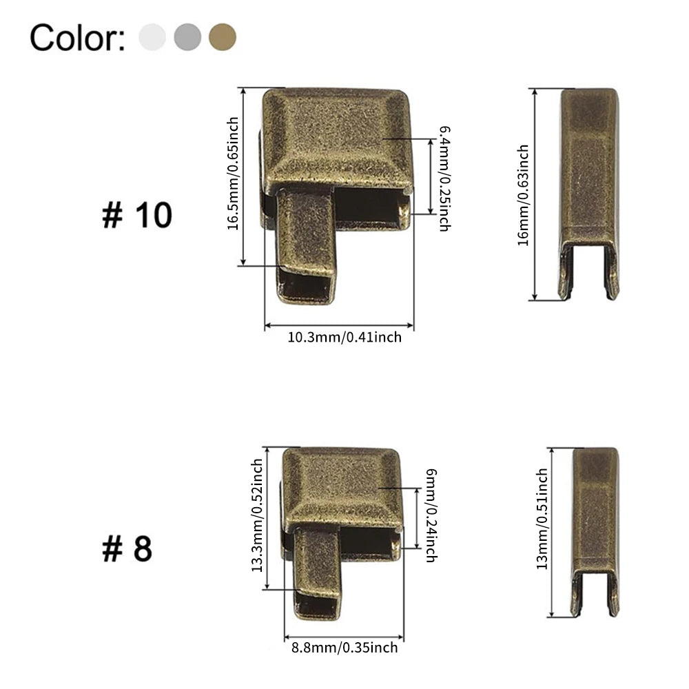 Zipper repair kit fixing box and insertion pin 3#5#8#10 for bag coat