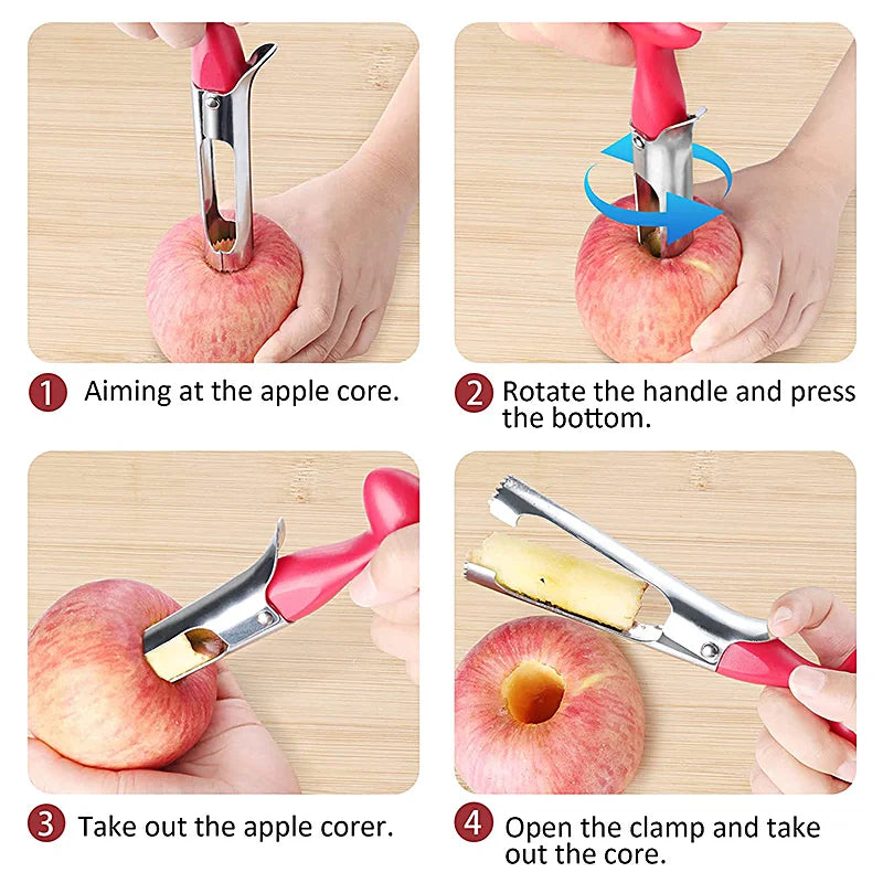 Premium Apple Corer Stainless Steel Apple Pears Core Remover Tool
