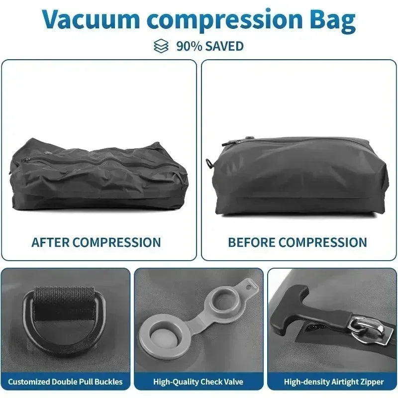 17L Vacuum Compression Bag with Air Pump Reusable Travel Clothing