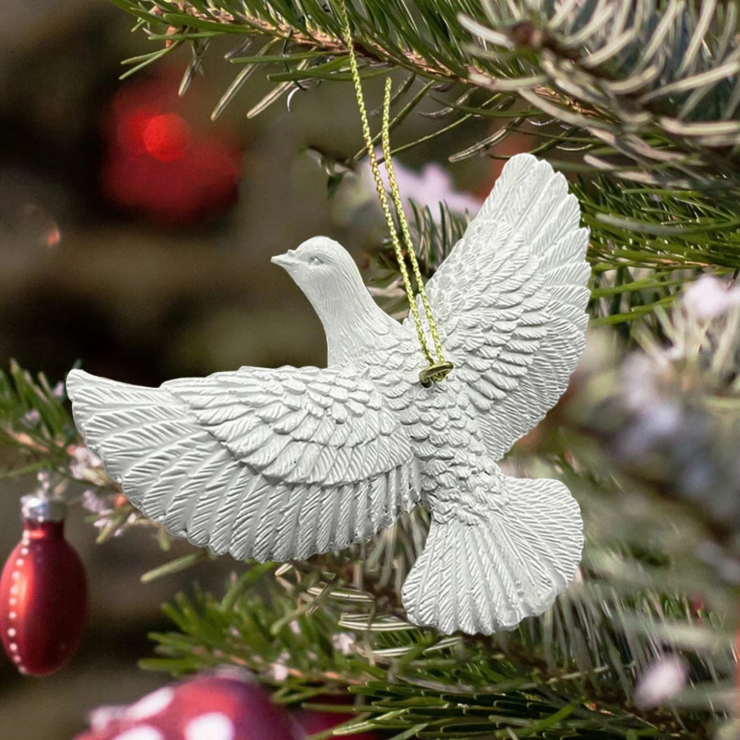 1-6pcs Style Friendship Doves Peace Doves Resin Christmas Ornament