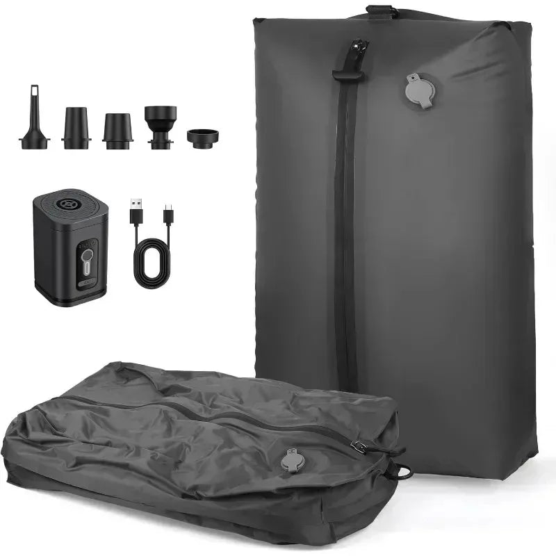 17L Vacuum Compression Bag with Air Pump Reusable Travel Clothing