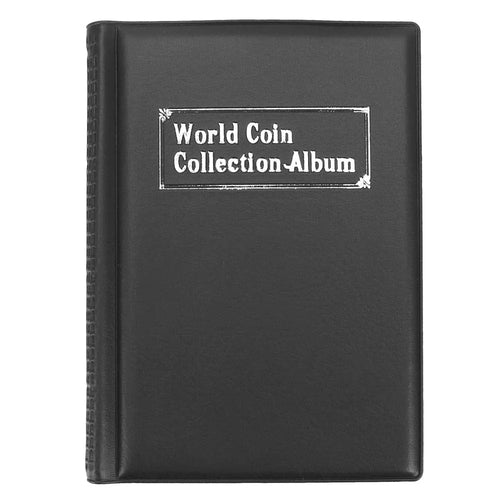 HWZXYXGS 120/60 Pockets Artificial PU Leather Coins Collection Album