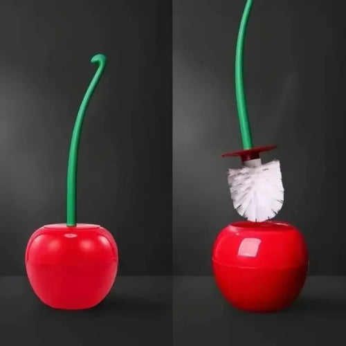 1pc Red Toilet Brush Creative Lovely Cherry Shape Lavatory Toilet