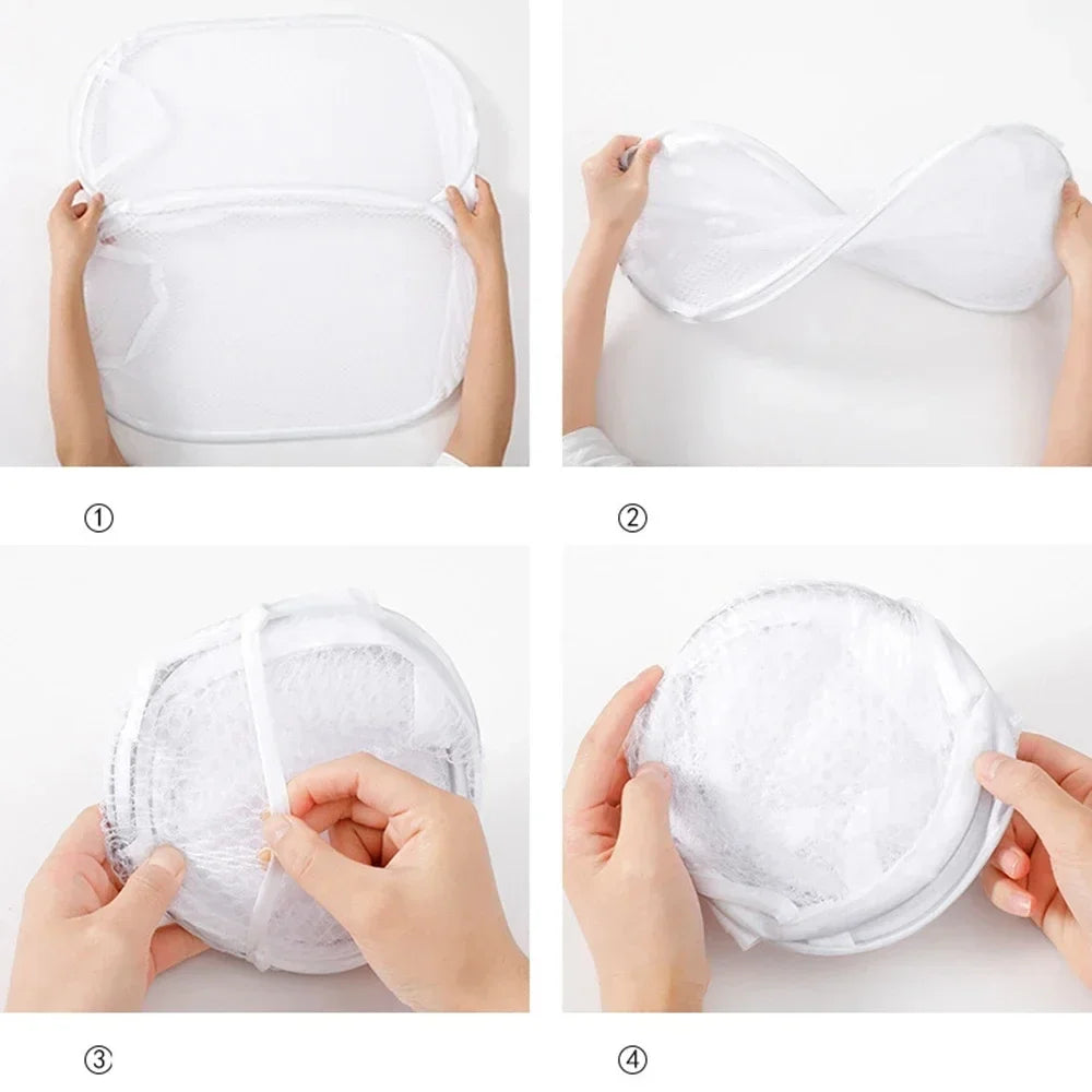 Dirty Clothes Basket Skeleton Ventilated Foldable Easy Storage