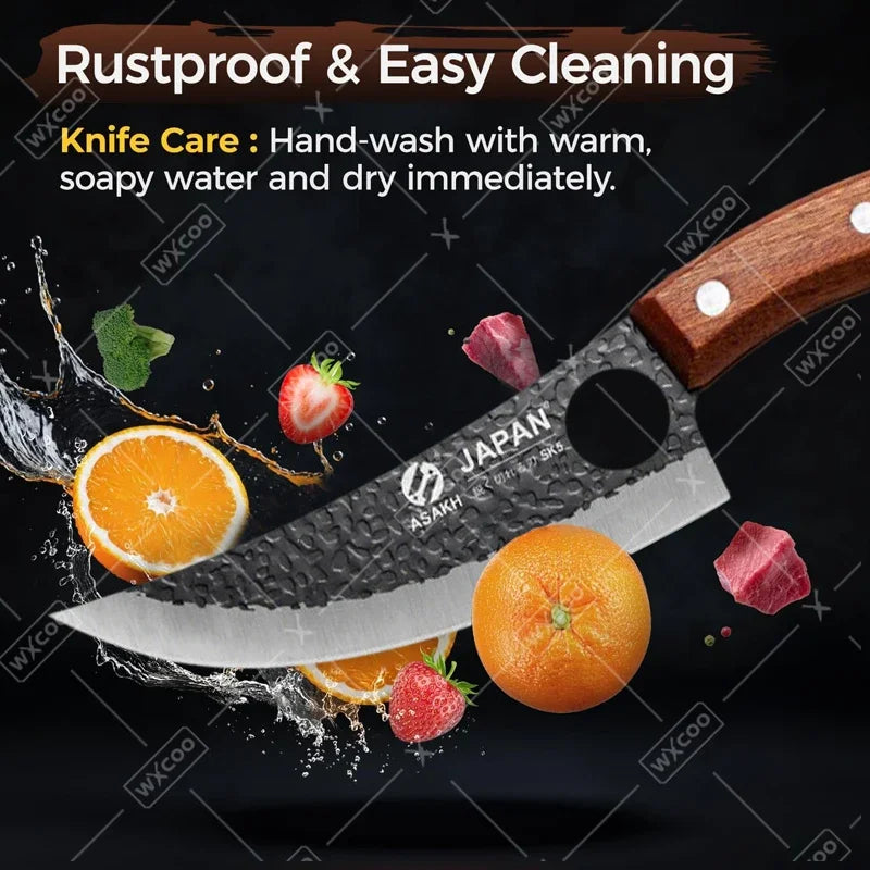 WXCOO Professional Kitchen Boning Knife Butcher Meat Cleaver