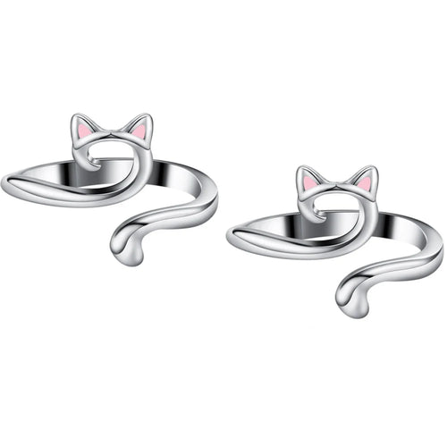 2pcs Adjustable Knitting Crochet Loop Ring Knittied Yarn Guide Finger