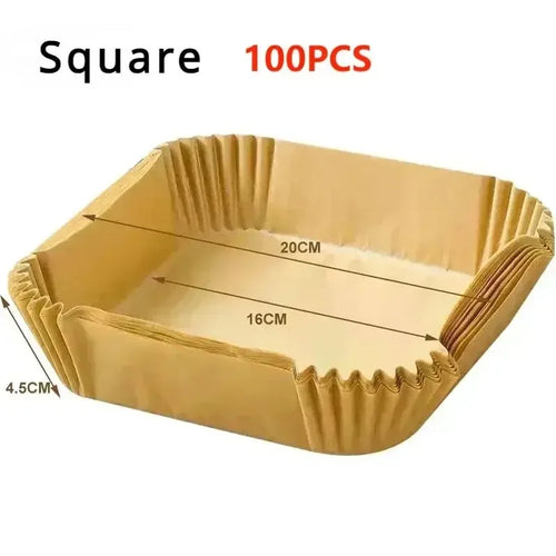 50/100/200Pcs Air Fryer Baking Paper Non-Stick Airfryer Baking Papers