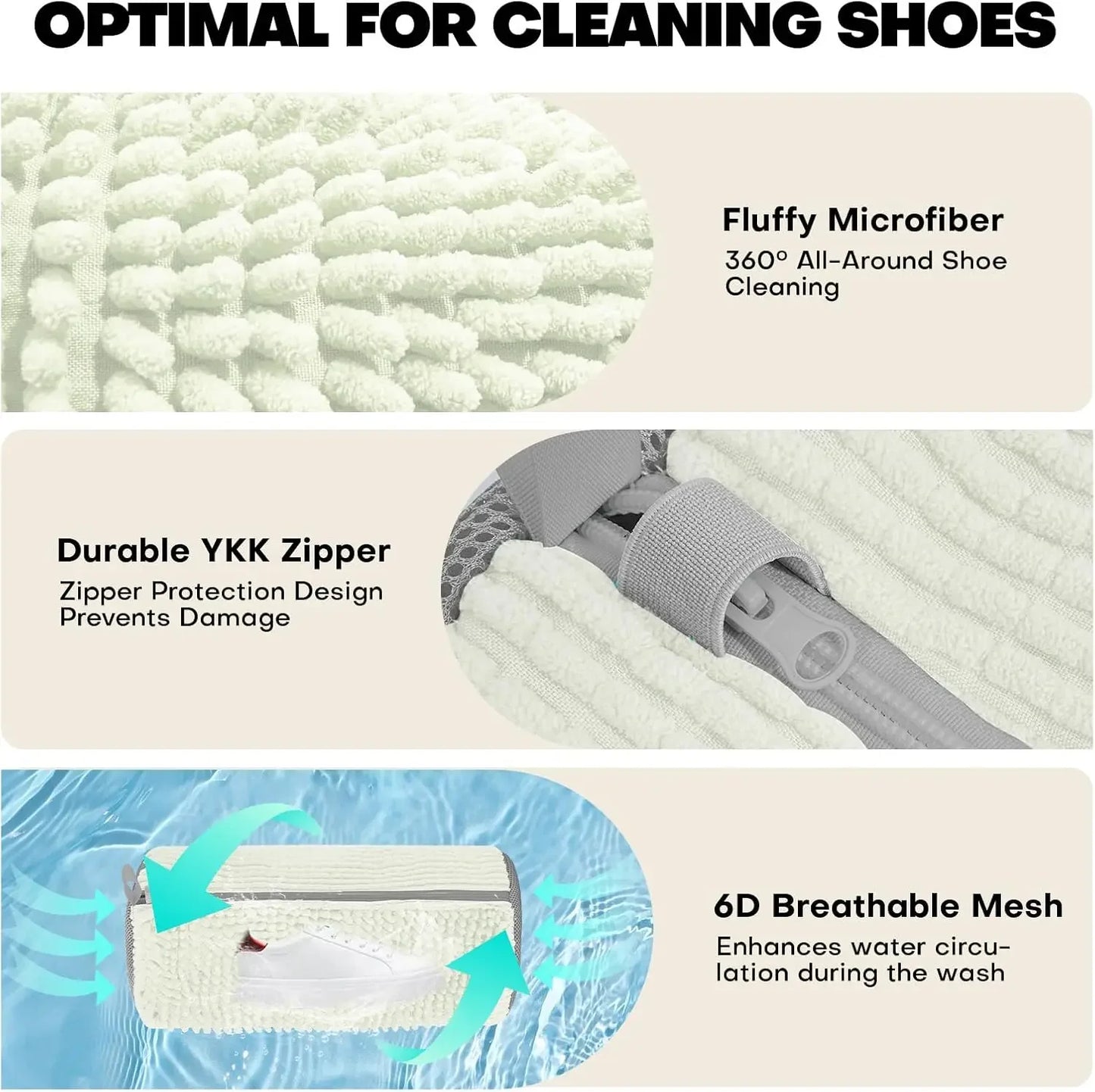 1/2Pcs Shoe Washing Machine Bag,Quick Easy Cleaning,Laundry Shoe Bag