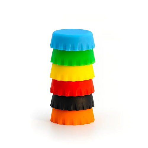 2/12/24Pcs Candy Colors Silicone Beer Bottle Caps Bar Home Brewing