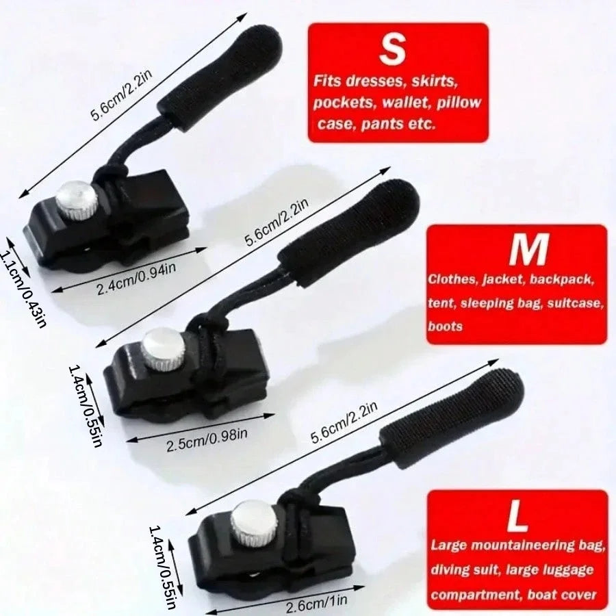 3-12Pcs Universal Zipper Repair Kit Quick Instant Detachable Zipper