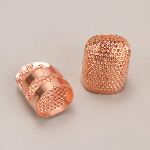 2PCS vintage adjustable thimble hand sewing thimble ring home non-slip