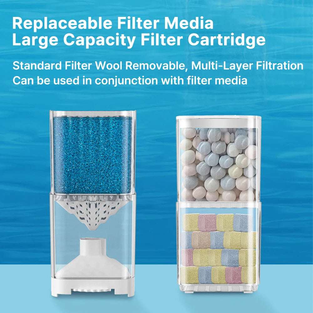 Aquarium Filter Pump Fish Tank Submersible Silent Air Oxygen Aerator
